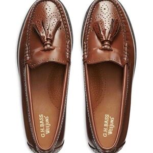 G.H. Bass & Co. Brown Leather Tassel Loafers